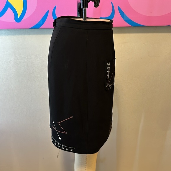 Moschino Cheap Chic Black Mini Skirt Measurements Numbers - Picture 7 of 13